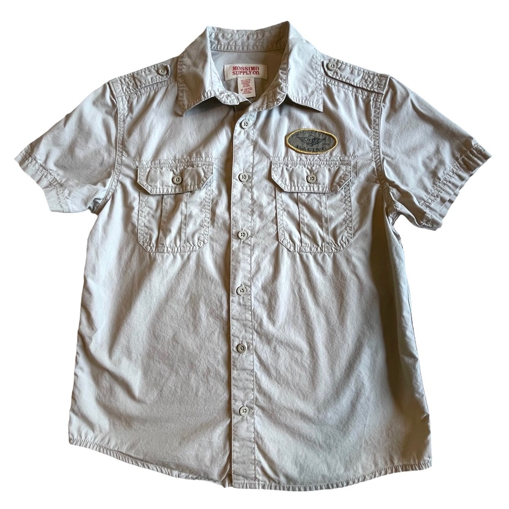 mossimo shirt short sleeve boys M(8/10)beige